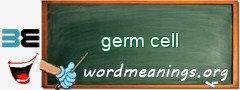 WordMeaning blackboard for germ cell